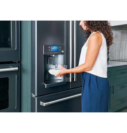 CAFE ENERGY STAR 22.1 Cu. Ft. Smart Counter-Depth French-Door Refrigerator with Hot Water Dispenser Black - CYE22TP3MD1