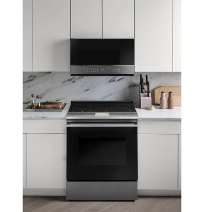 CAFE  30" Smart Slide-In, Front-Control, Induction and Convection Range with In-Oven Camera in Platinum Glass Gray - CHS90XM2NS5