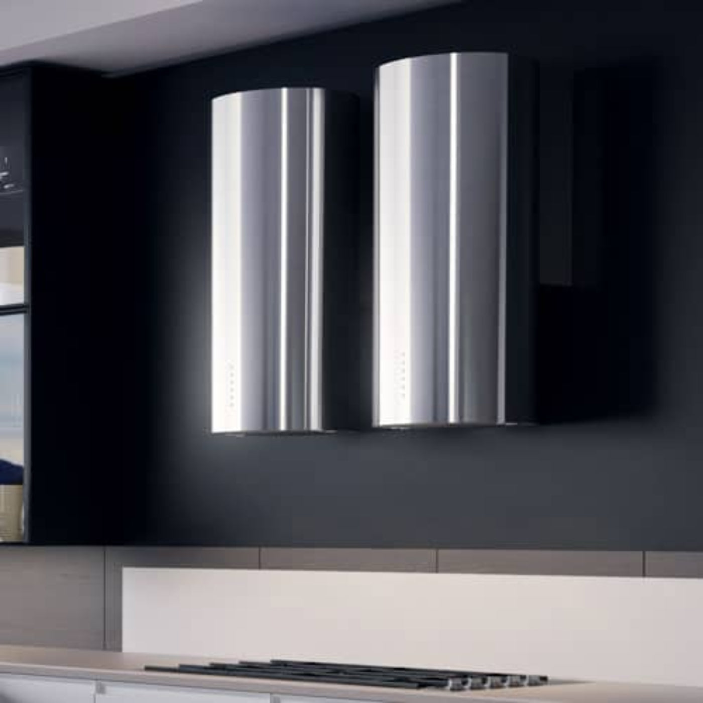 XO APPLIANCE XOCYL16SC 600/395 CFM Designer Cylinder Wall Mount in Stainless Steel - XOCYL16SC