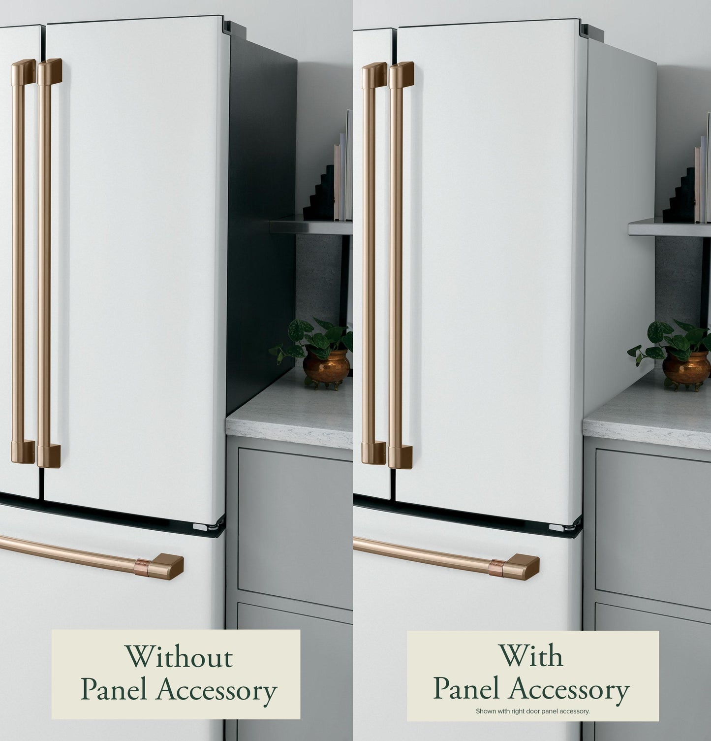 CAFE  Refrigeration Matte White Side Panel, Counter-Depth, 4-Door, Left White - CKQBLSCVW2