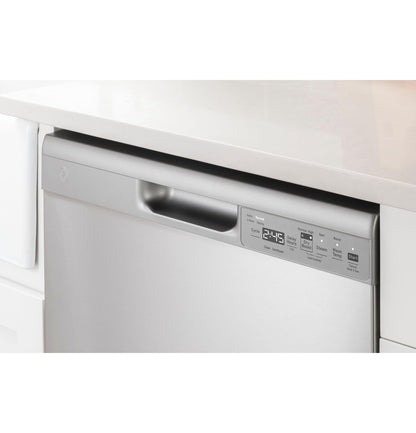GE APPLIANCES GDF550PGRBB GE® ENERGY STAR® Front Control with Plastic Interior Dishwasher with Sanitize Cycle & Dry Boost Black