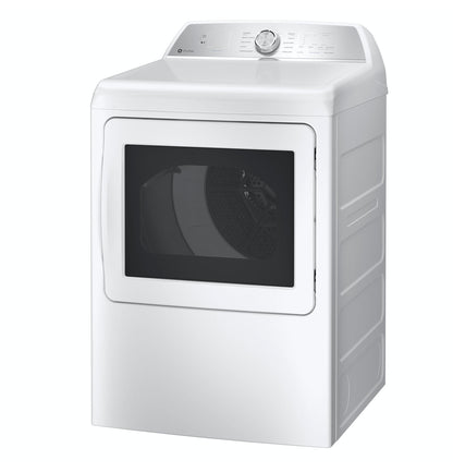 GE APPLIANCES PTD60EBSRWS GE Profile™ ENERGY STAR® 7.4 cu. ft. Capacity aluminized alloy drum Electric Dryer with Sanitize Cycle and Sensor Dry White On Gray