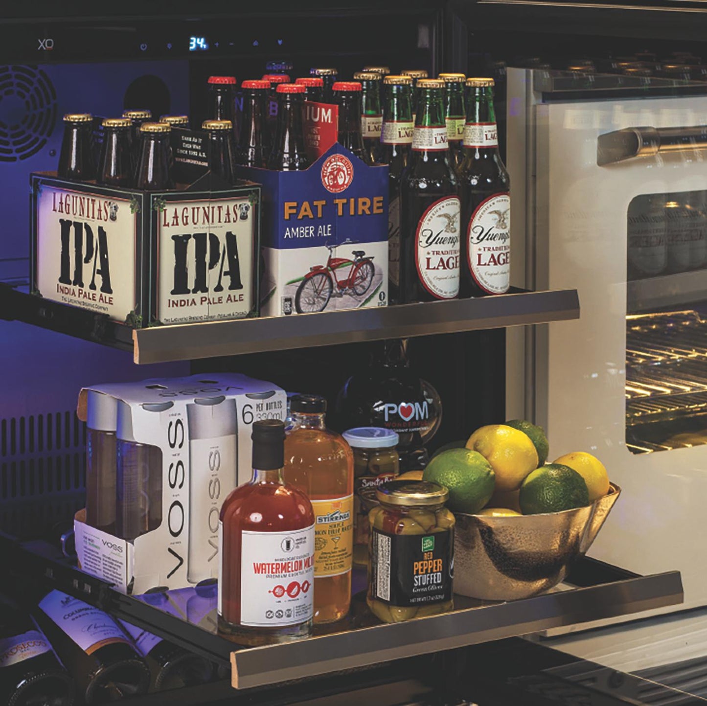 XO APPLIANCE XOU24BCGSL 24" Beverage Center, in Stainless Steel Glass, Left Hinge in Stainless Steel - XOU24BCGSL