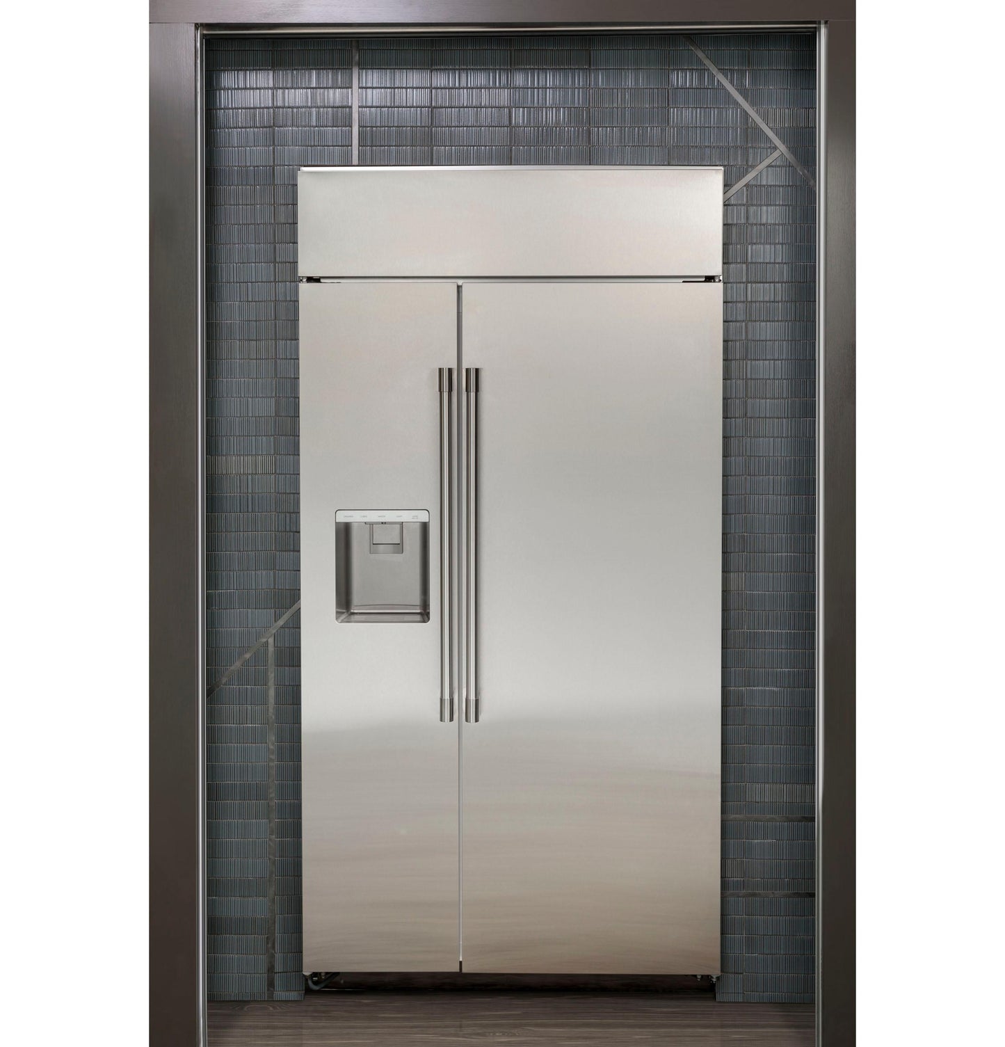 MONOGRAM Monogram 36" Built-In Side-by-Side Refrigerator with Dispenser in Stainless Steel - ZISS360DNSS
