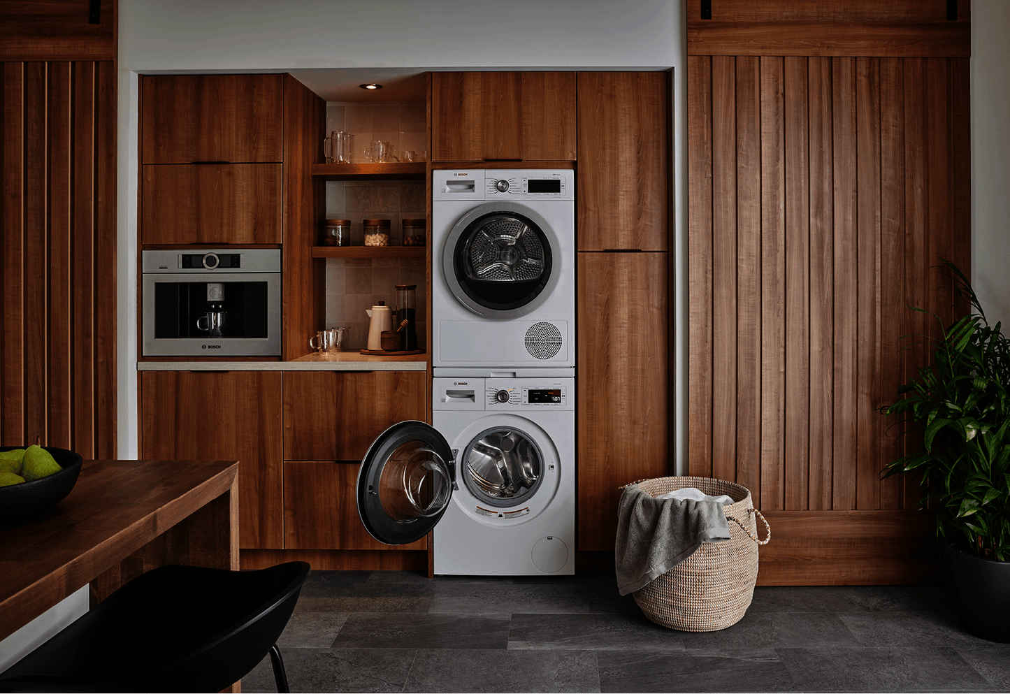 BOSCH BCM8450UC 800 Series, Built-In Fully Automatic Coffee Machine, Stainless steel, Removable water tank in Stainless Steel