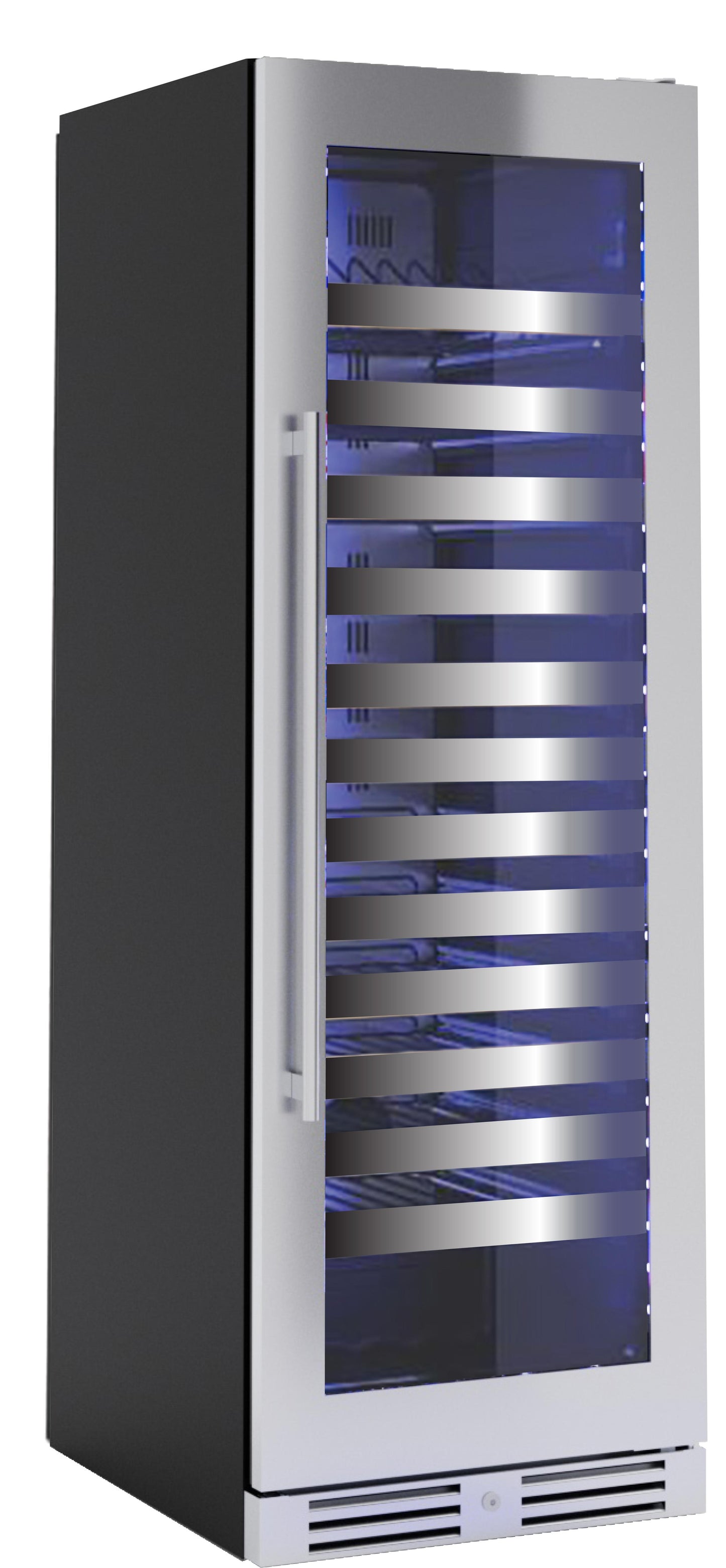 XO APPLIANCE XOU2470WGS Tall Single Zone Wine Cooler, Glass with in Stainless Steel Trim in Stainless Steel - XOU2470WGS