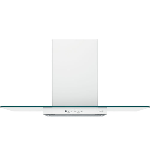 CAFE  36" Wall-Mount Glass Canopy Chimney Hood White - CVW73614MWM