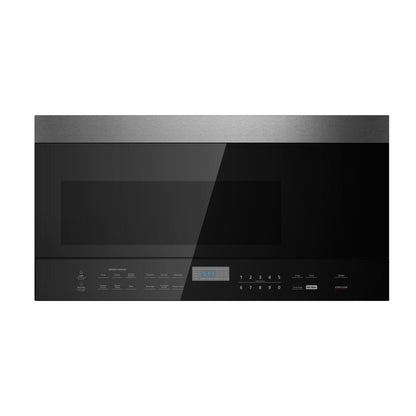 XO APPLIANCE XOOTR30BS 30" Over-The-Range Microwave Oven in Black Glass with in Stainless Steel Trim Black On Stainless - XOOTR30BS