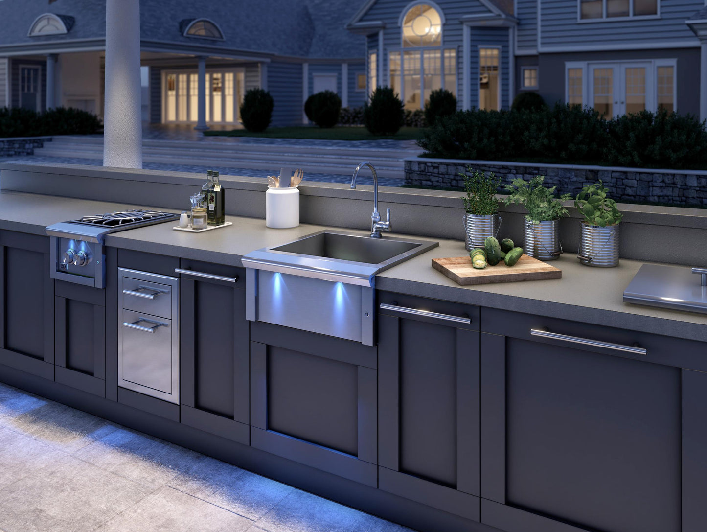 XO APPLIANCE XOG24SINK 24" in Stainless Steel Apron Sink and Faucet in Stainless Steel - XOG24SINK