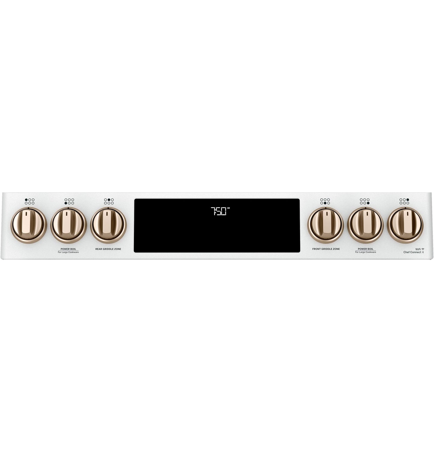 CAFE  30" Smart Slide-In, Front-Control, Gas Double-Oven Range with Convection White - CGS750P4MW2