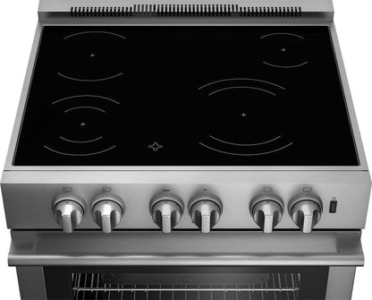 BLOMBERG APPLIANCES BIR34452SS 30in Induction range with 5.7 cu ft self clean oven, slide-in style in Stainless Steel - BIR34452SS