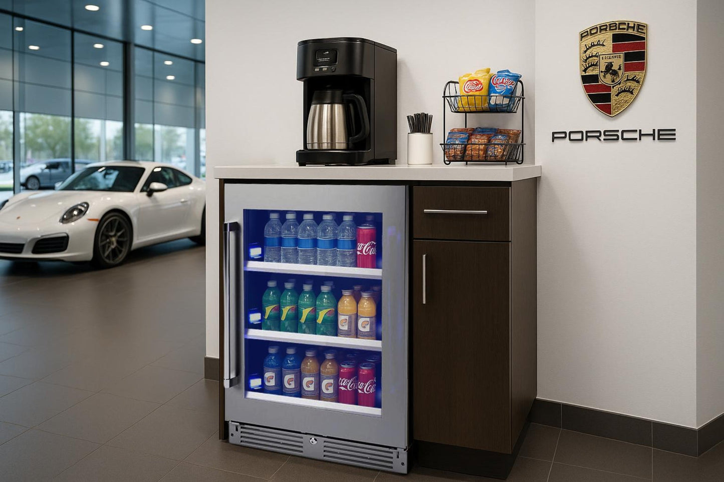 XO APPLIANCE XOU24BCGSR 24" Beverage Center, in Stainless Steel Glass, Right Hinge in Stainless Steel - XOU24BCGSR