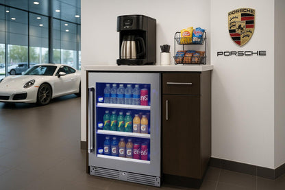 XO APPLIANCE XOU24BCGSR 24" Beverage Center, in Stainless Steel Glass, Right Hinge in Stainless Steel - XOU24BCGSR