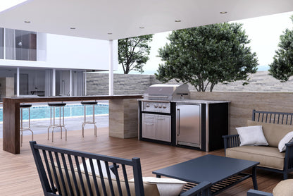 XO APPLIANCE XOGOK36V2BL Factory Assembled, Appliance Ready Designer Island Black On White - XOGOK36V2BL