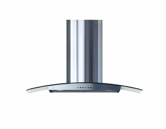 XO APPLIANCE XOM30GC 30" CCC 600/395 CFM Wall Chimney Hood Stainless/Glass in Stainless Steel - XOM30GC