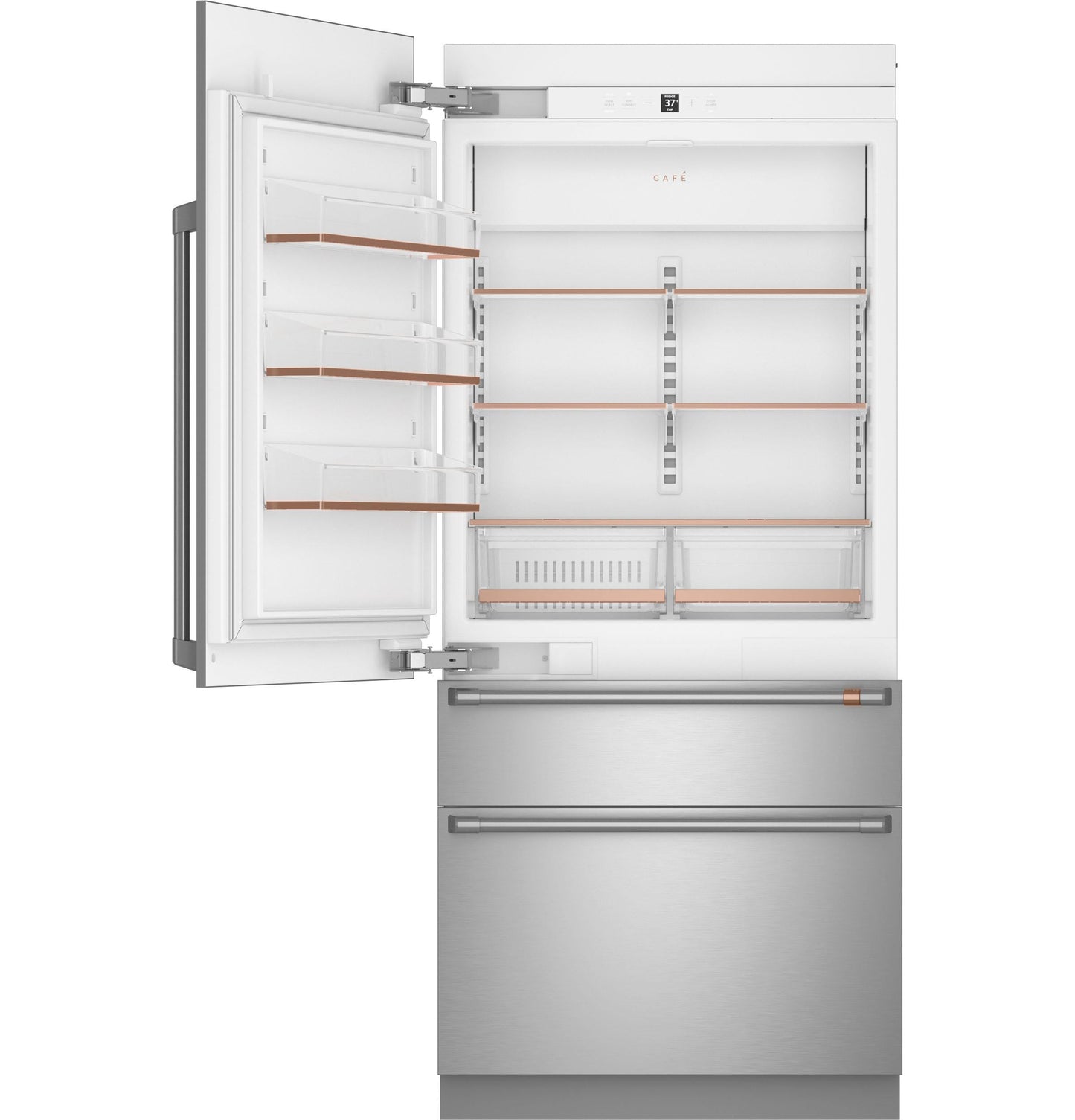 CAFE  36" Integrated Bottom-Freezer Refrigerator in Stainless Steel - CIC36LP2VS1