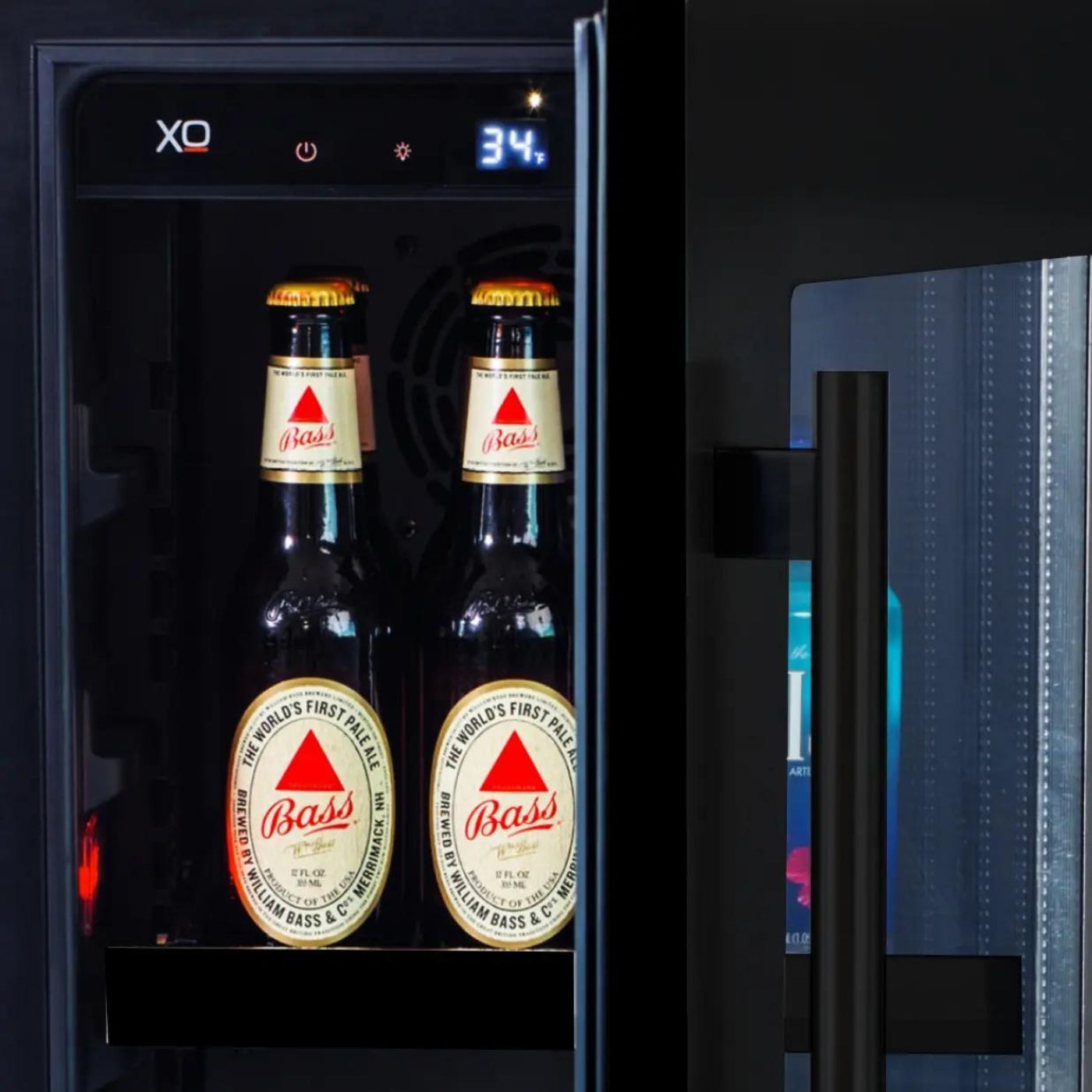 XO APPLIANCE XOU24BCGBSL Beverage Center, 24" Black Stainless, Left Hinge Black in Stainless Steel - XOU24BCGBSL