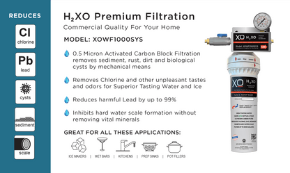 XO APPLIANCE XOWF1000SYS Single Stage In-Line Drinking Water Filtration System - XOWF1000SYS
