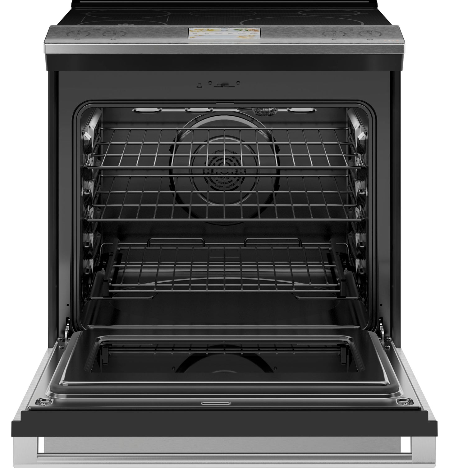 CAFE  30" Smart Slide-In, Front-Control, Induction and Convection Range with In-Oven Camera in Platinum Glass Gray - CHS90XM2NS5