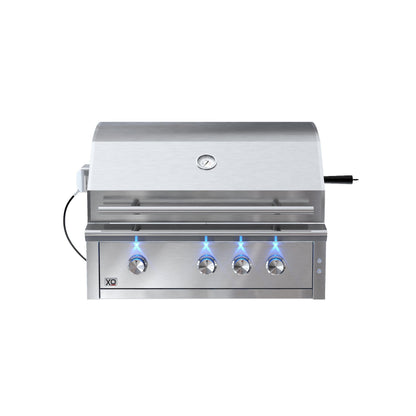 XO APPLIANCE XOGRILL36N 36" Grill 3 Burner with Rotiss Burner NG in Stainless Steel  - XOGRILL36N