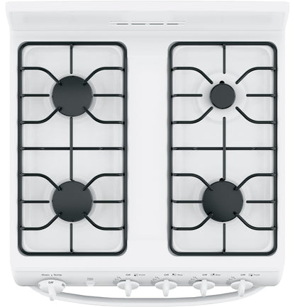HOTPOINT Hotpoint 24" Front-Control Free-Standing Gas Range with Large Window White - RGAS300DMWW