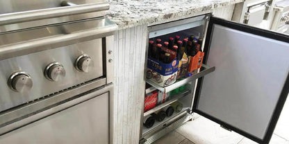 XO APPLIANCE XOU24ORSL 24" Outdoor Refrigerator Solid in Stainless Steel, Left Hinge in Stainless Steel - XOU24ORSL