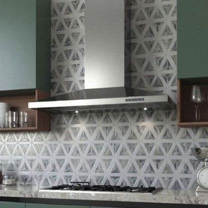 XO APPLIANCE XOJ36SC 36" CCC 600/395 CFM Italian Made Wall Mount Chimney Range Hood in Stainless Steel - XOJ36SC