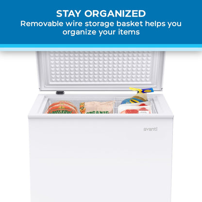 AVANTI Avanti 5.0 cu. ft. Garage Ready Convertible Chest Freezer White - CF5F0W