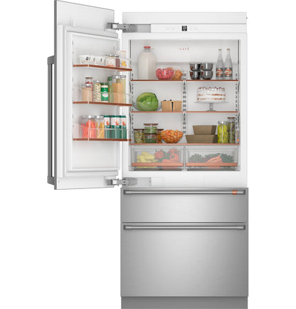 CAFE  36" Integrated Bottom-Freezer Refrigerator in Stainless Steel - CIC36LP2VS1