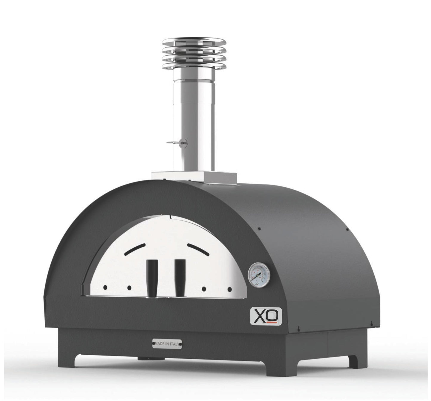 XO APPLIANCE XOPIZZA1CA Tabletop 24" x 16" Wood-Fired Oven in Carbona (Black) Black - XOPIZZA1CA