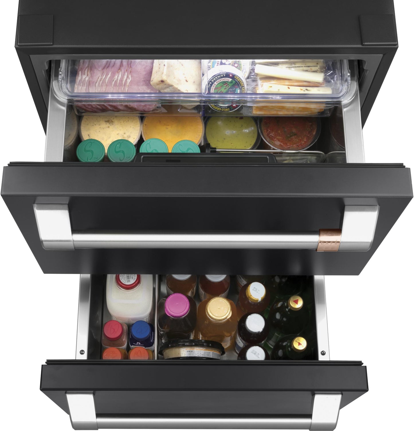 CAFE  5.7 Cu. Ft. Built-In Dual-Drawer Refrigerator Black - CDE06RP3ND1