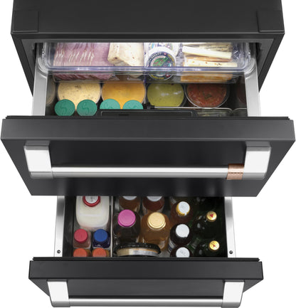 CAFE  5.7 Cu. Ft. Built-In Dual-Drawer Refrigerator Black - CDE06RP3ND1