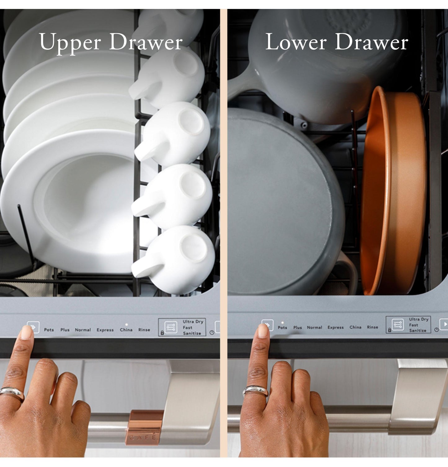 CAFE  Dishwasher Double Drawer Black - CDD420P3TD1