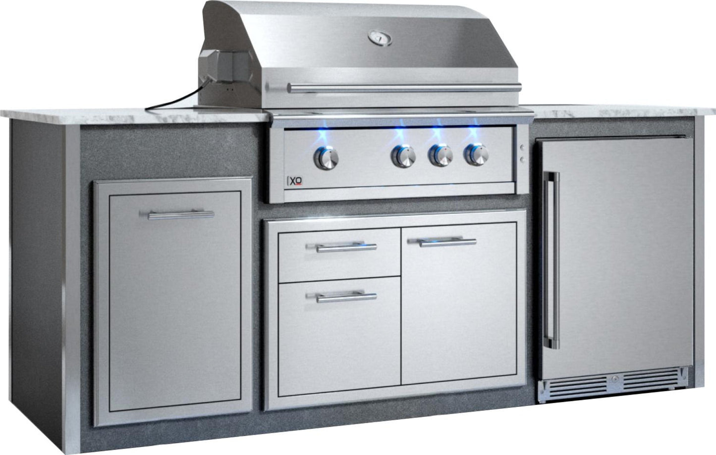 XO APPLIANCE XOGOK36V1GR Factory Assembled, Appliance Ready Designer Island Gray - XOGOK36V1GR