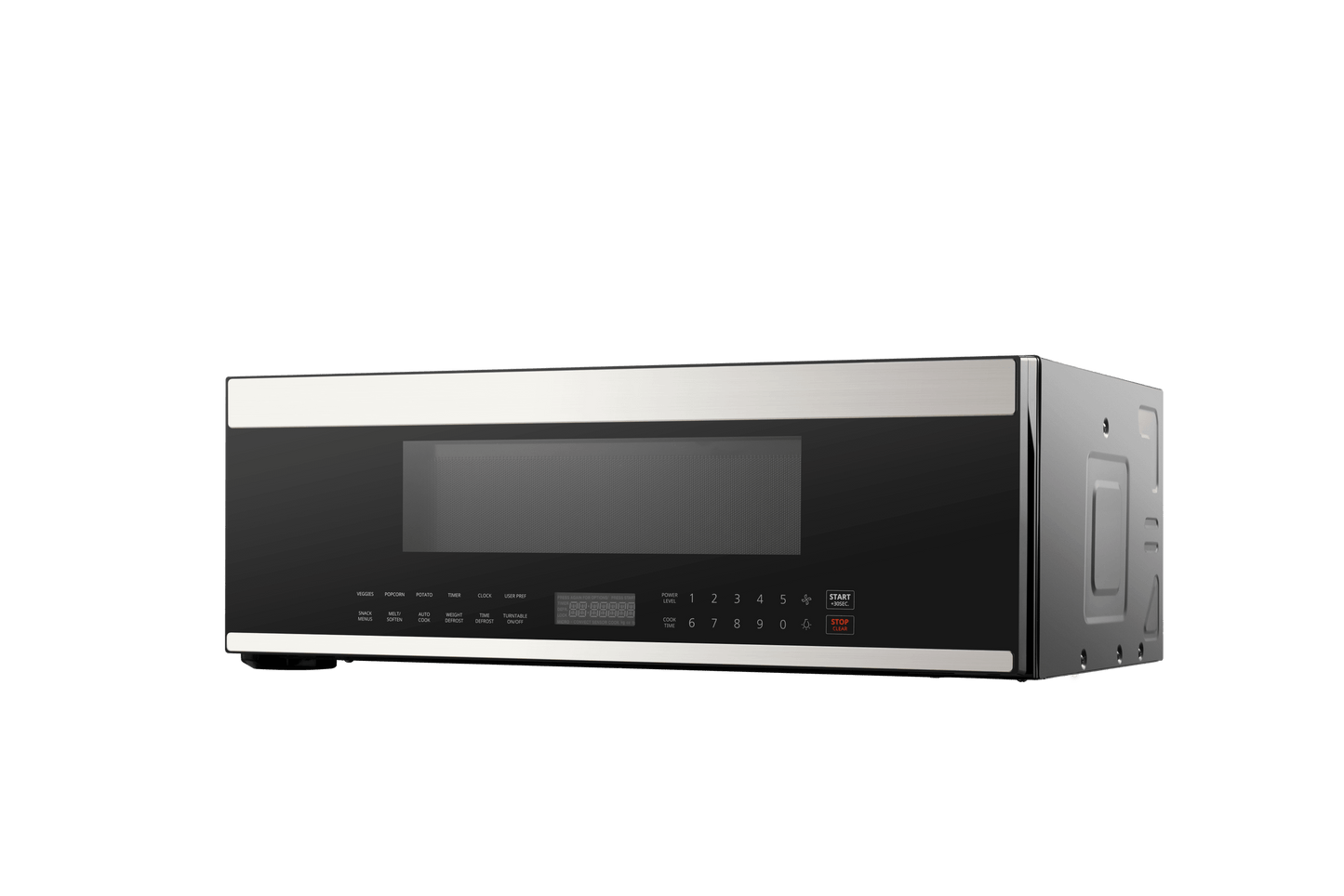XO APPLIANCE XOOTR30LPS Low-Profile 30" Over-The-Range Microwave Oven in Black Glass with in Stainless Steel Trim Black On Stainless - XOOTR30LPS