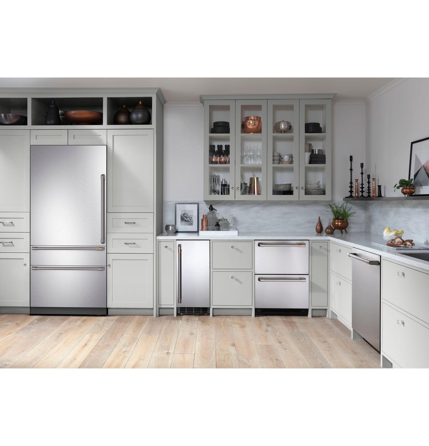 CAFE  36" Integrated Bottom-Freezer Refrigerator in Stainless Steel - CIC36LP2VS1