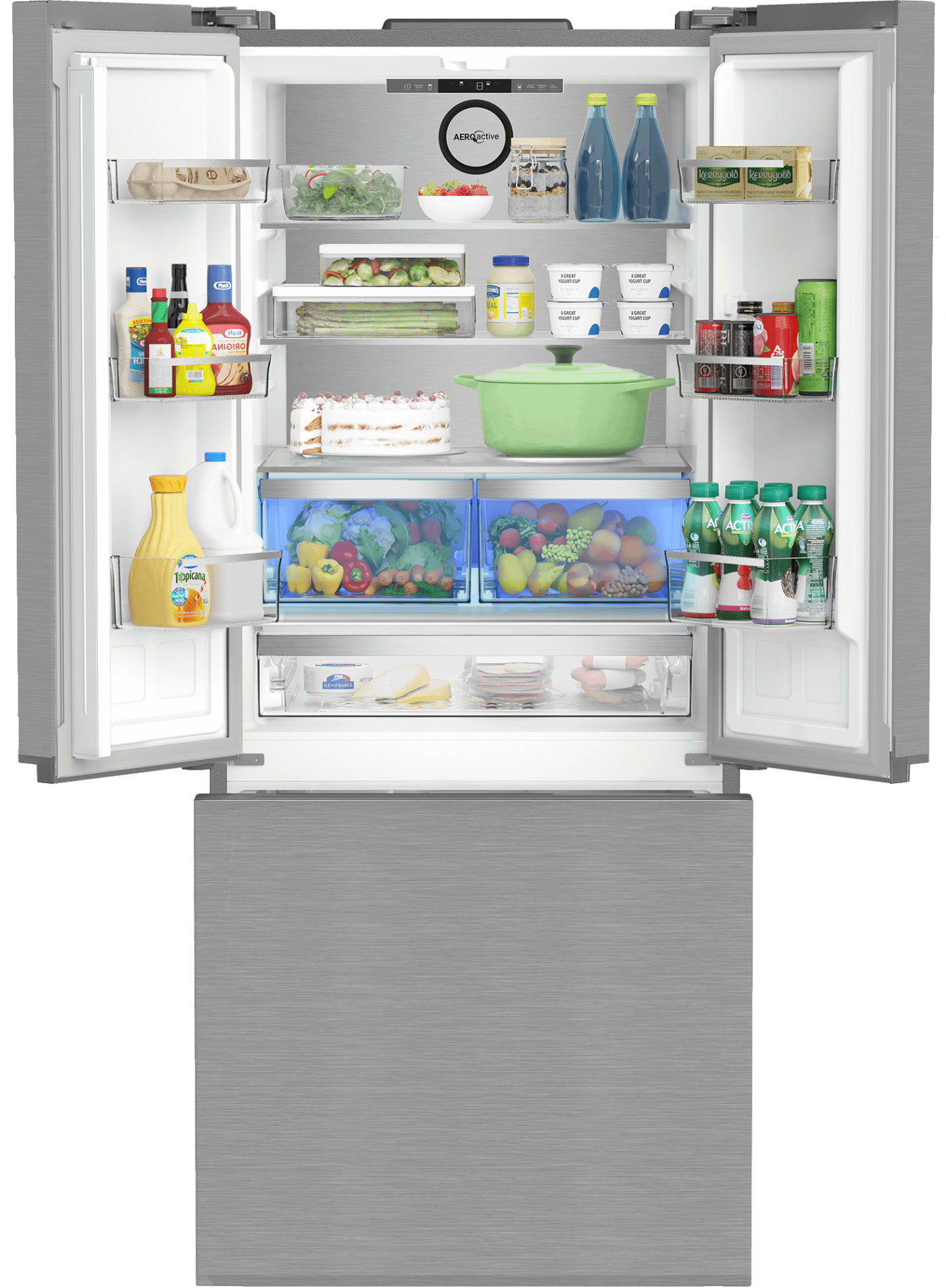 BLOMBERG APPLIANCES BRFD21622SS 30" Counter-Depth French Door Refrigerator with Ice Maker, ENERGY STAR - BRFD21622SS