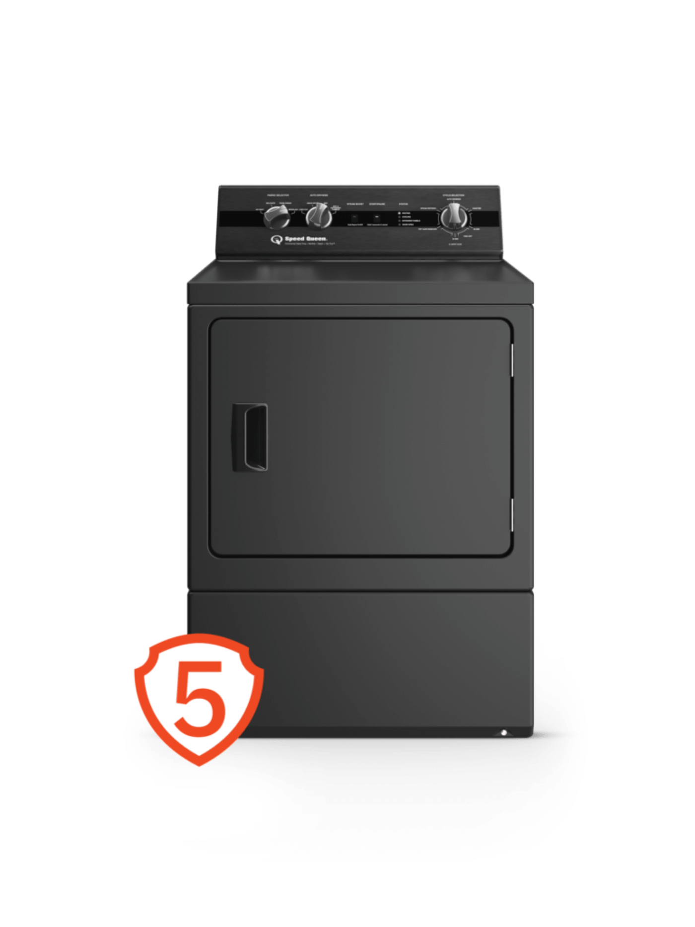 SPEED QUEEN DC5004BE DC5 Sanitizing Electric Dryer with Pet Plus Extended Tumble Steam  Black - DC5004BE