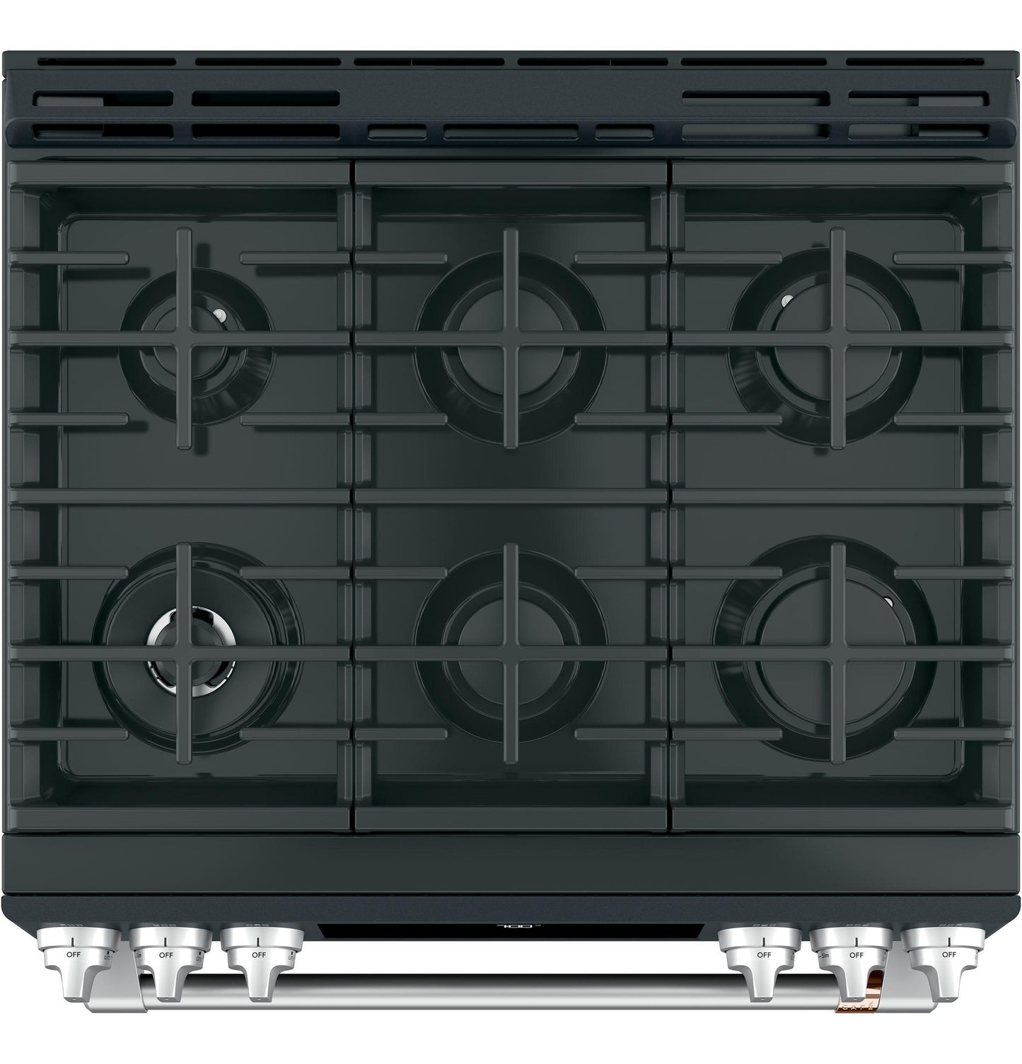 CAFE  30" Smart Slide-In, Front-Control, Gas Range with Convection Oven Black - CGS700P3MD1