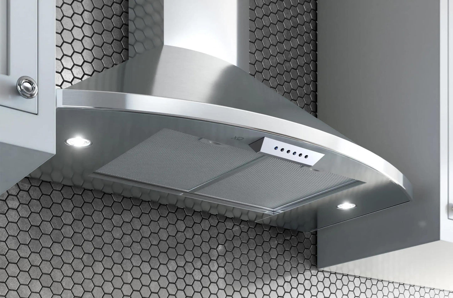 XO APPLIANCE XOS30SC 30" CCC 600/395 CFM Italian Made Wall Mount Chimney Range Hood in Stainless Steel - XOS30SC