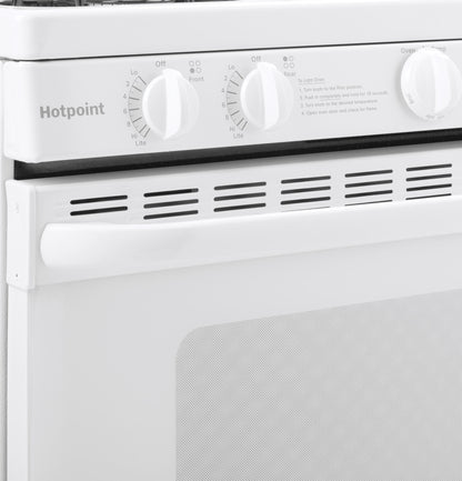 HOTPOINT Hotpoint 30" Free-Standing Gas Range with Cordless Battery Ignition White - RGBS200DMWW