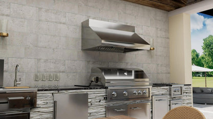 XO APPLIANCE XOGV36S Outdoor hood, 36"W, 33"D, 18"T, 1200CFM, LEDs, pro baffle filters in Stainless Steel - XOGV36S