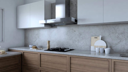 XO APPLIANCE XOR30SC 30" CCC 600/395 CFM Sleek Contemporary Italian Made Wall Mount Hood in Stainless Steel - XOR30SC