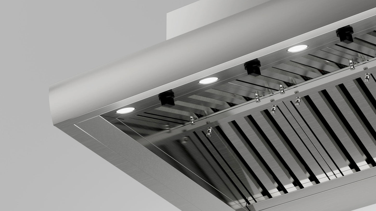 XO APPLIANCE XOGV48S Outdoor hood, 48"W, 33"D, 18"T, 1200CFM, LEDs, pro baffle filters in Stainless Steel - XOGV48S
