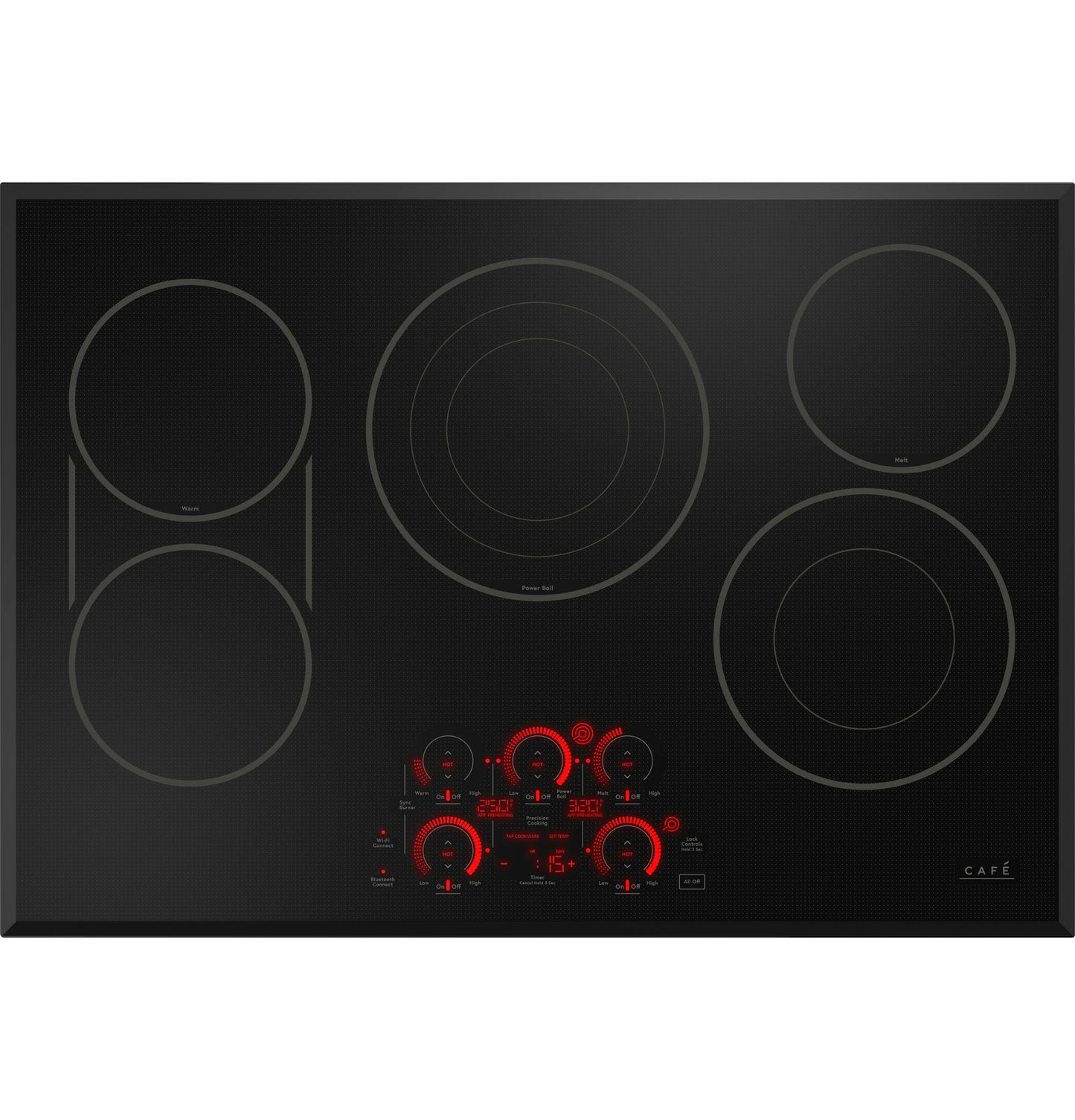 CAFE  30" Touch-Control Electric Cooktop Black - CEP90301TBB