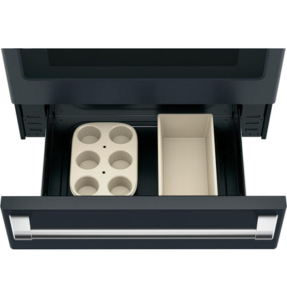 CAFE  30" Smart Slide-In, Front-Control, Gas Range with Convection Oven Black - CGS700P3MD1