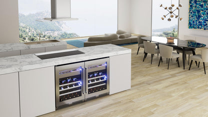 XO APPLIANCE XOU24WWGSR Wine and Weed 24" in Stainless Steel Glass, Right Hinge in Stainless Steel - XOU24WWGSR
