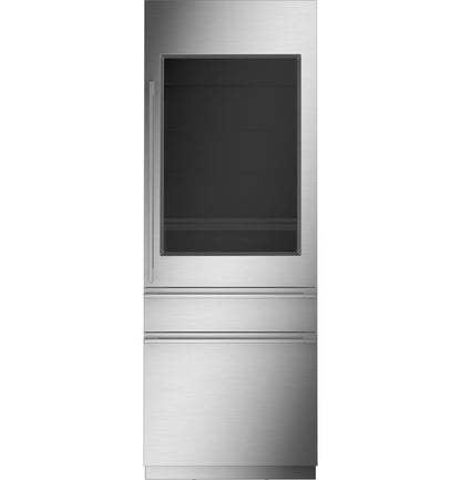 MONOGRAM ZIK303NPPII Monogram 30" Panel-Ready Integrated Glass-Door Refrigerator for Single or Dual Installation Custom Panel Ready - ZIK303NPPII