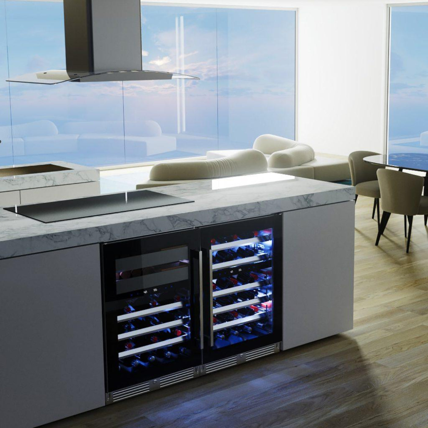 XO APPLIANCE XOU24WWGOL Wine and Weed 24" Panel Ready Glass, Left Hinge Custom Panel Ready - XOU24WWGOL