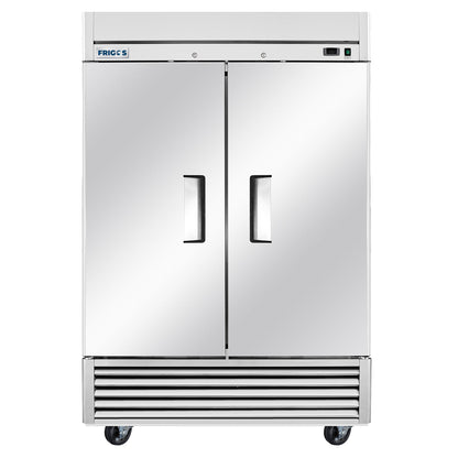 Frigos Commercial Reach in Freezer 54" Width Solid 2 Door  47  with Aluminum Interior with 304 Stainless Steel Floor - FG-FZ-2D